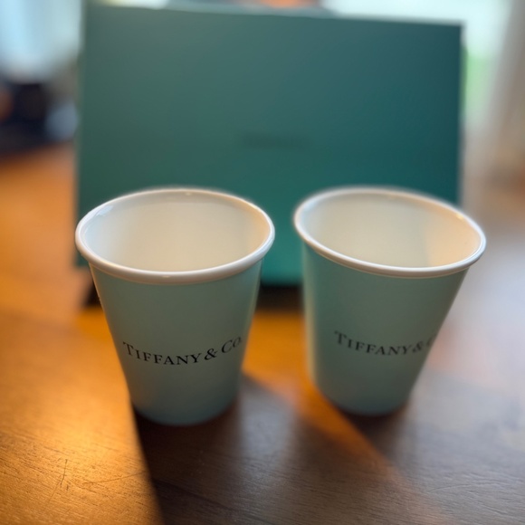 Tiffany & Co Bone China Coffee Cup Set - Picture 2 of 4